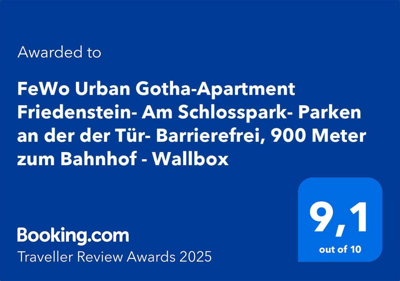 Fewo Urban Gotha-Apartment Friedenstein- Am Schlosspark- Parken An Der Der Tuer- Barrierefrei, 900 Meter Zum Bahnhof - Wallbox المظهر الخارجي الصورة